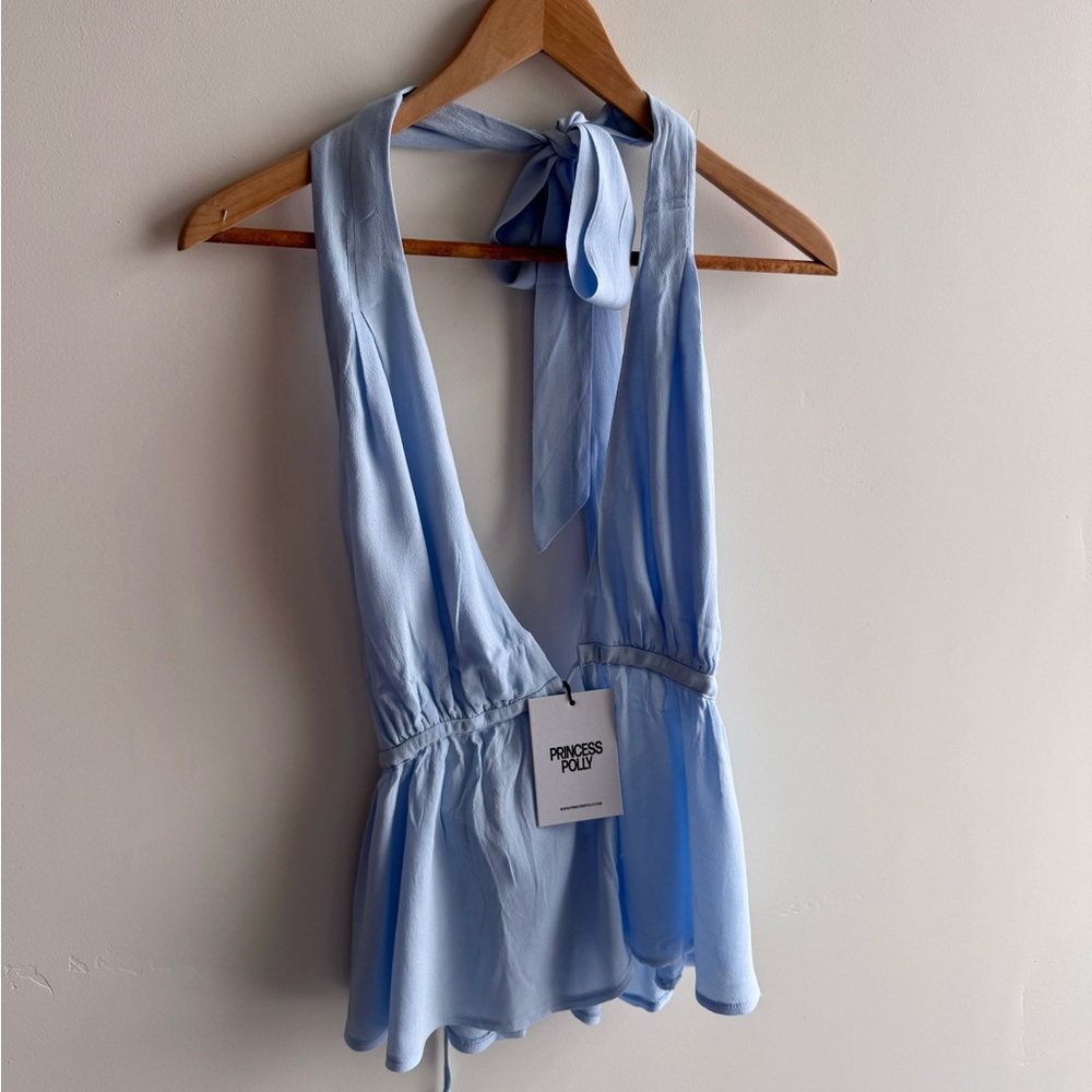 NWT Cornflower Blue Princess Polly Halter Top